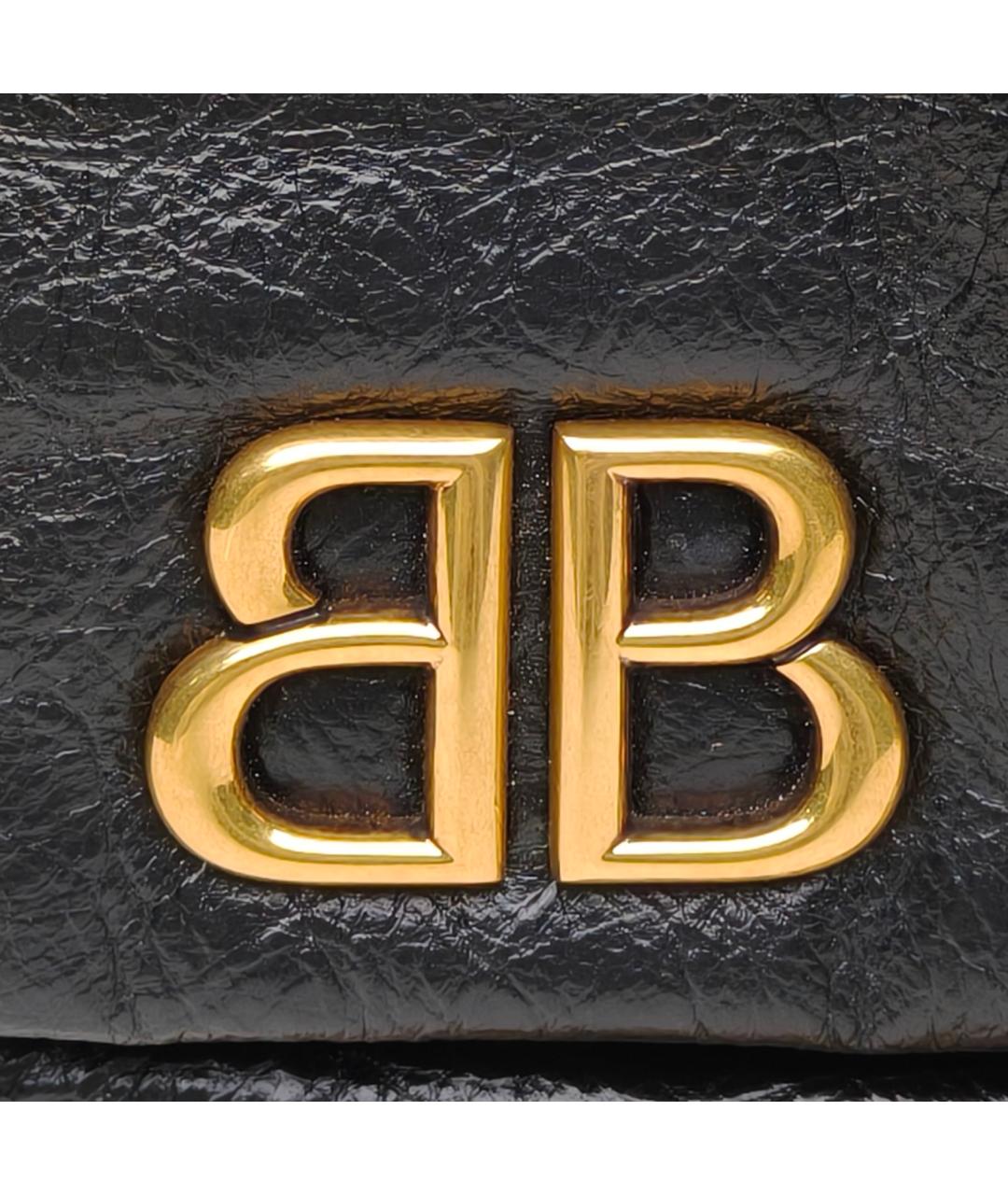 BALENCIAGA Черная кожаная сумка через плечо, фото 7