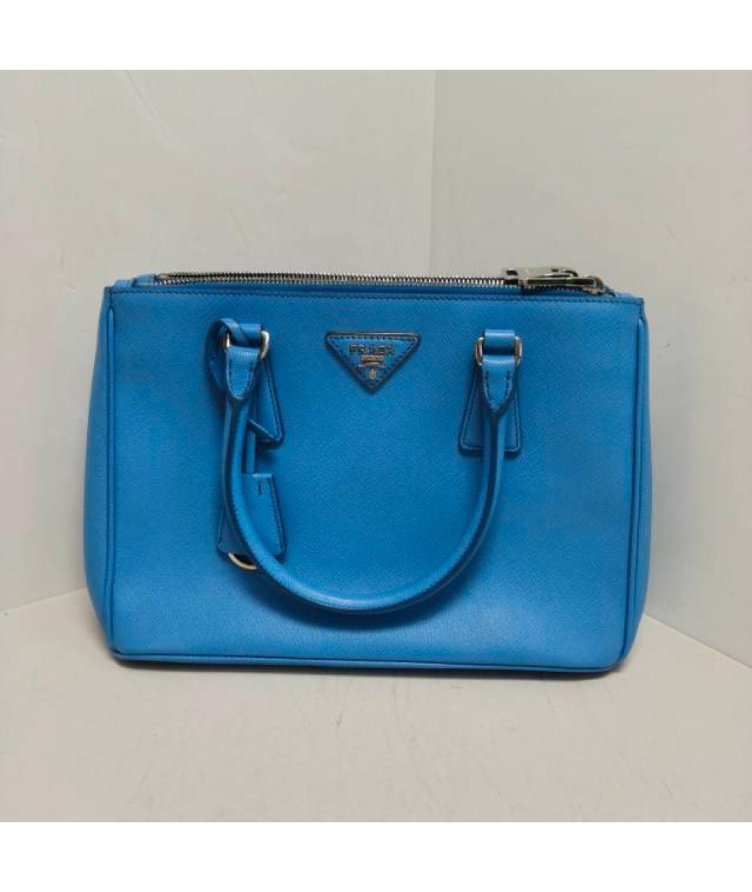 PRADA Синяя кожаная сумка через плечо, фото 9