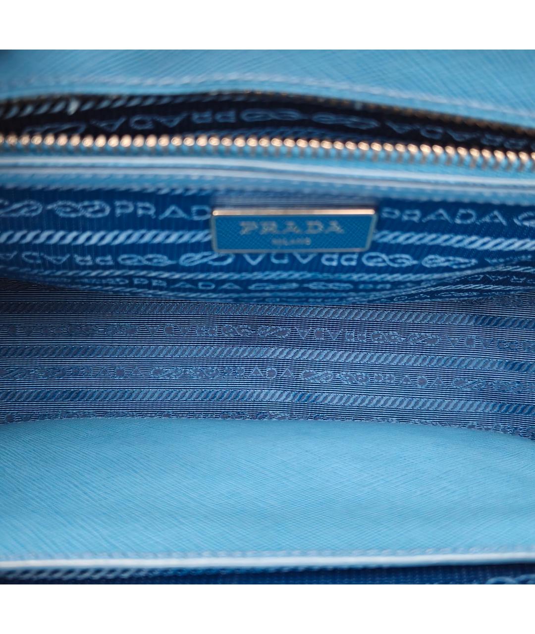 PRADA Синяя кожаная сумка через плечо, фото 3