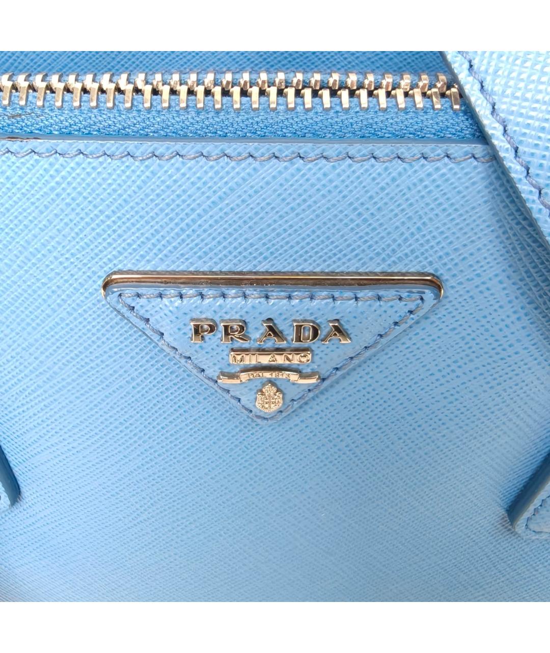 PRADA Синяя кожаная сумка через плечо, фото 2
