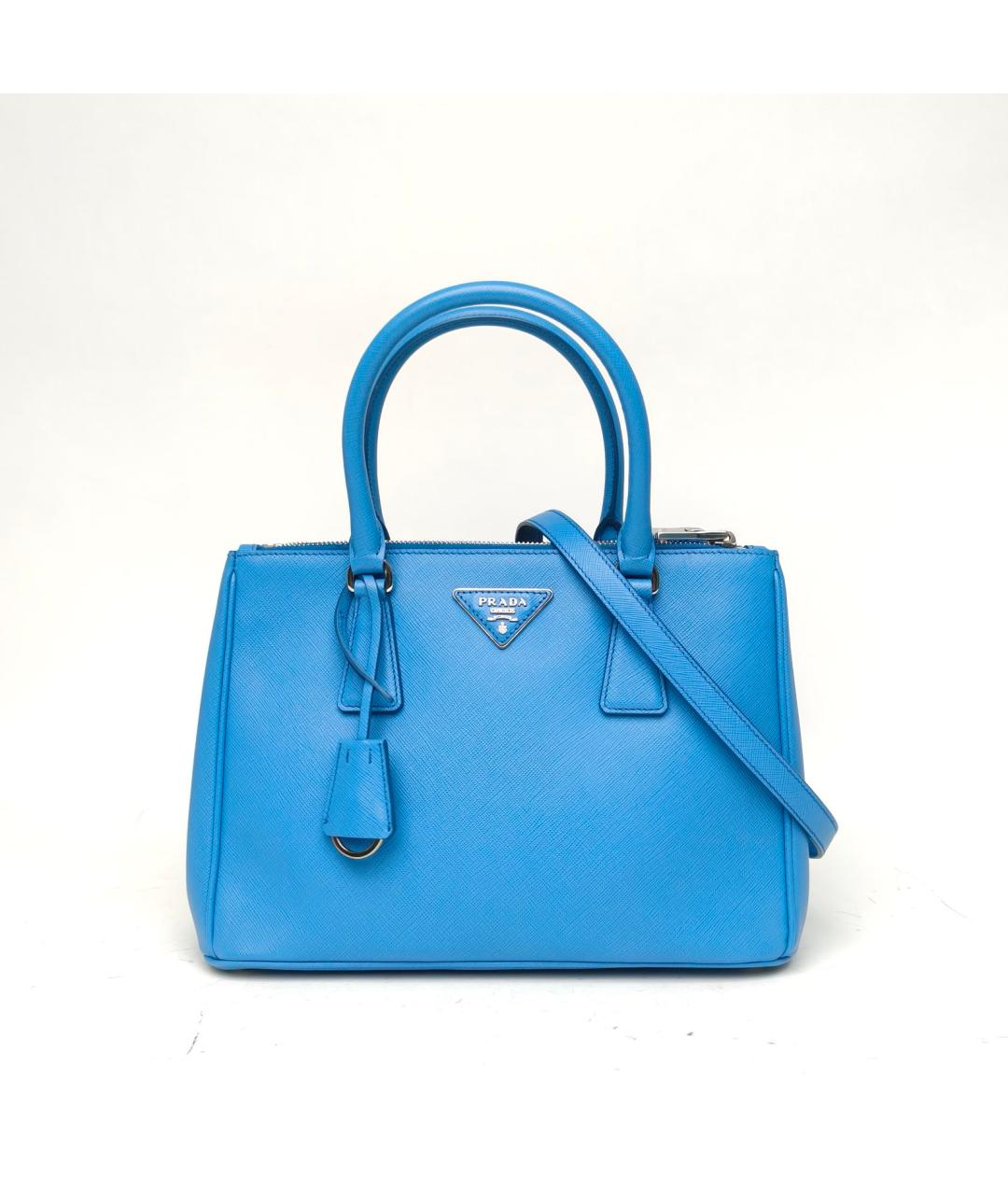 PRADA Синяя кожаная сумка через плечо, фото 4