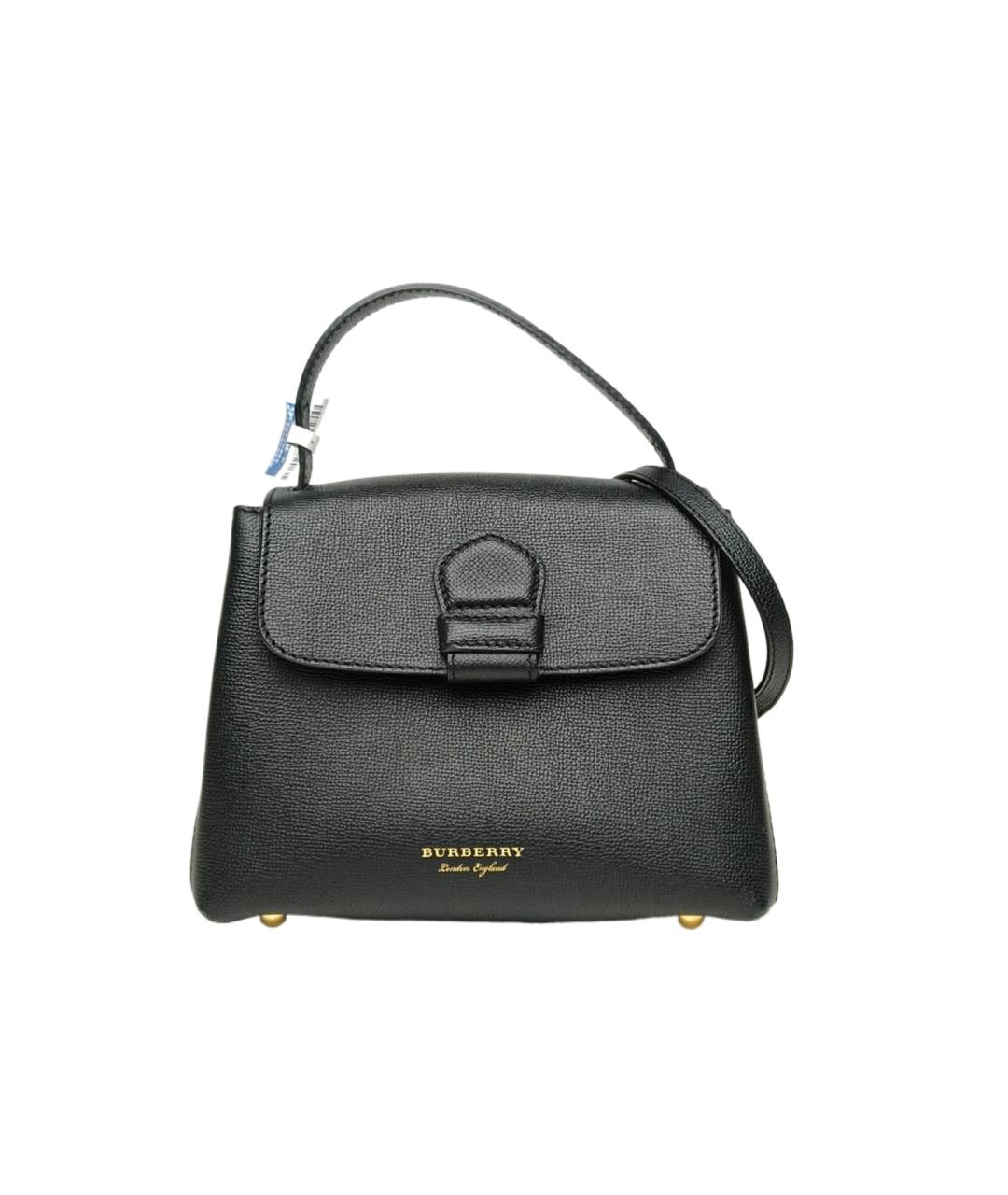 BURBERRY Черная кожаная сумка через плечо, фото 7