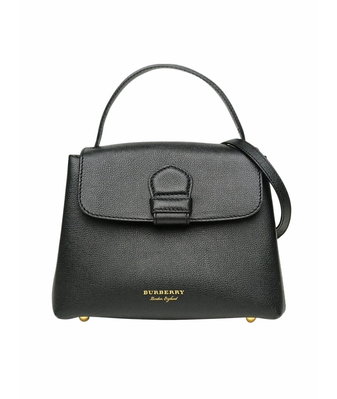 BURBERRY Черная кожаная сумка через плечо, фото 1