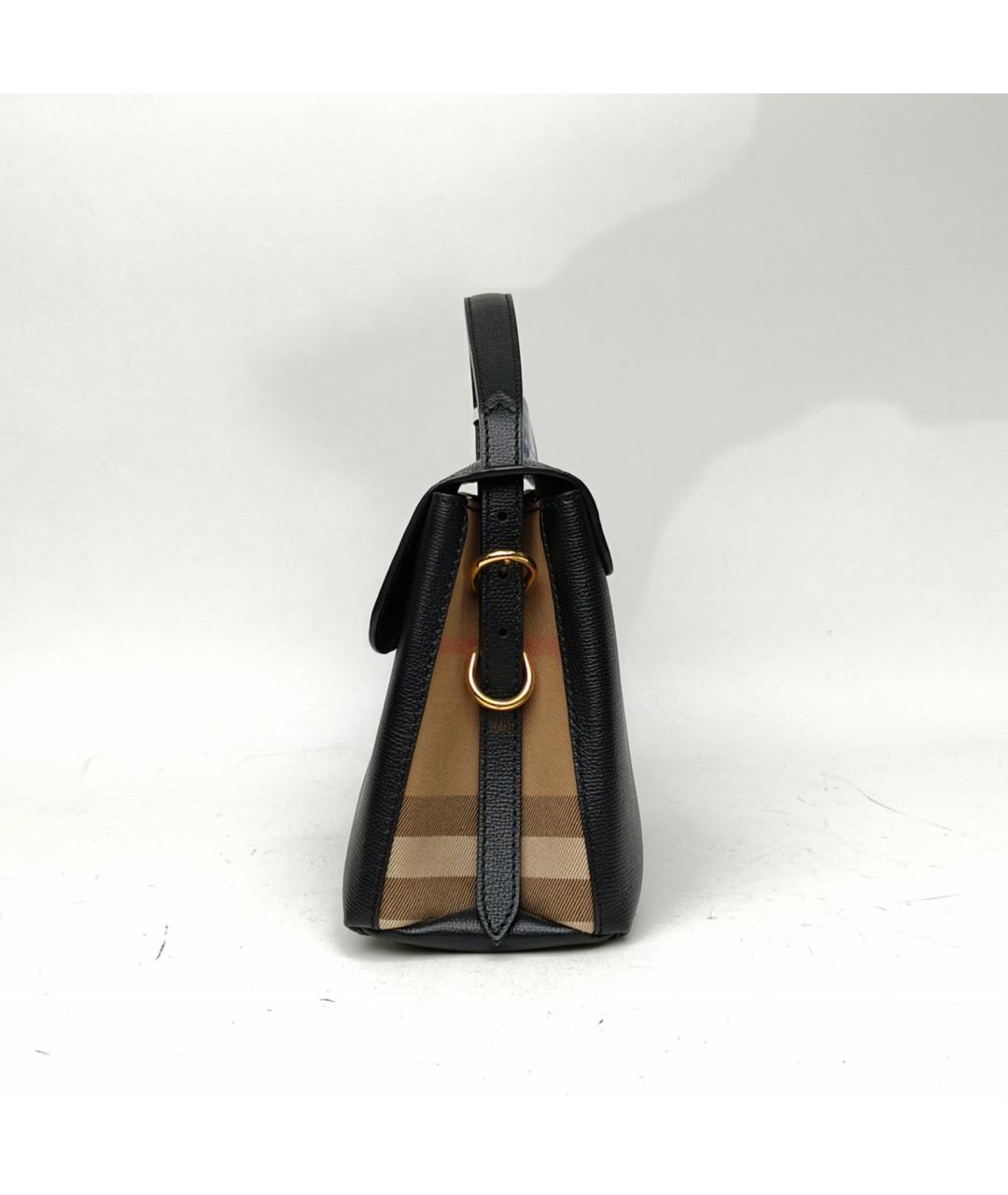 BURBERRY Черная кожаная сумка через плечо, фото 2