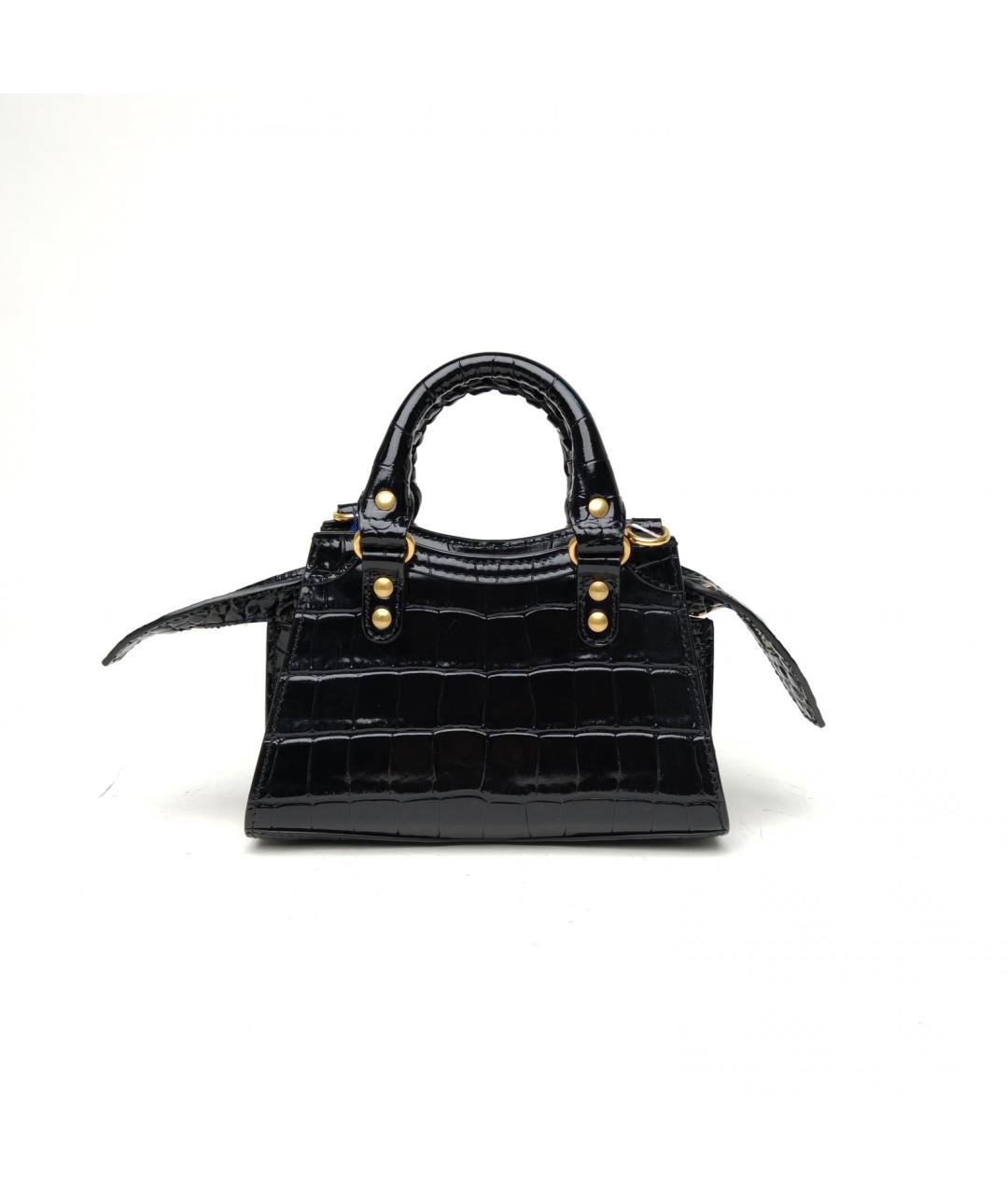 BALENCIAGA Черная кожаная сумка через плечо, фото 3