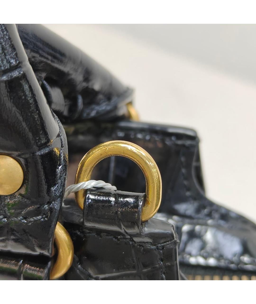 BALENCIAGA Черная кожаная сумка через плечо, фото 8