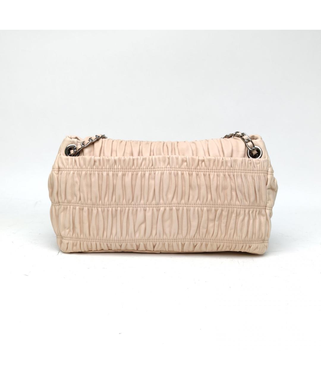 PRADA Бежевая кожаная сумка через плечо, фото 4