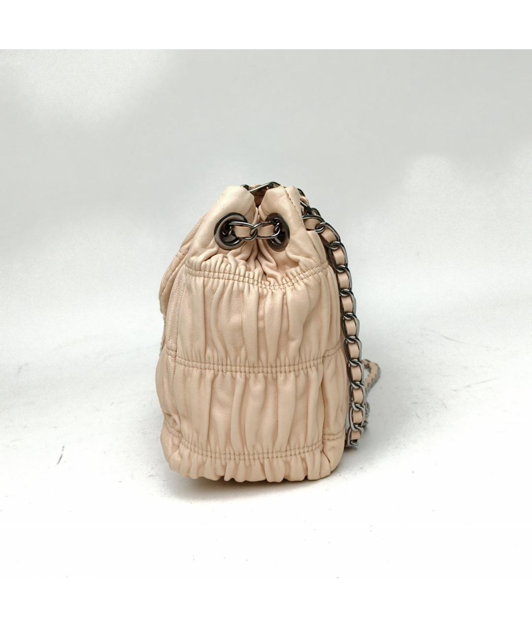 PRADA Бежевая кожаная сумка через плечо, фото 3