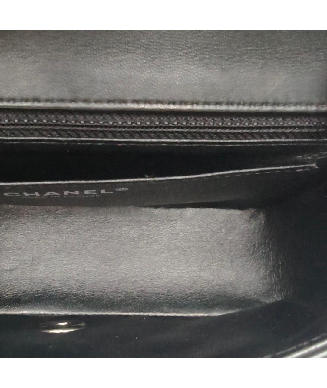 CHANEL Черная кожаная сумка через плечо, фото 7