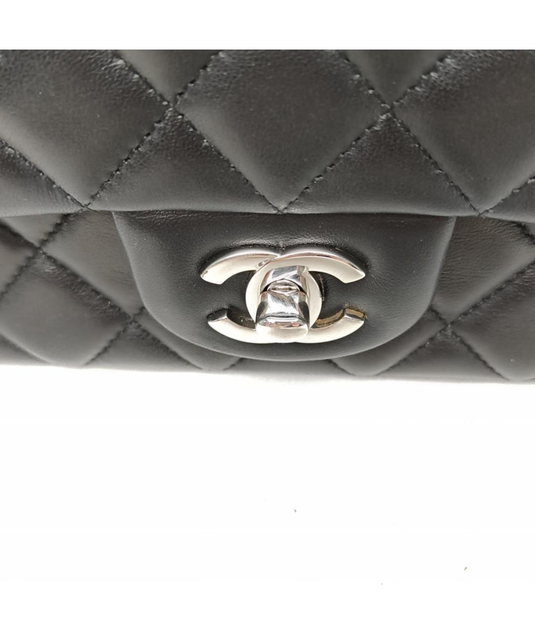 CHANEL Черная кожаная сумка через плечо, фото 8