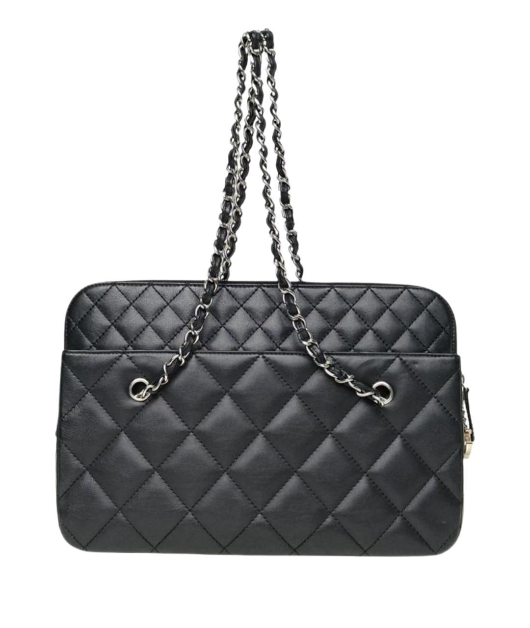 CHANEL Черная кожаная сумка через плечо, фото 1