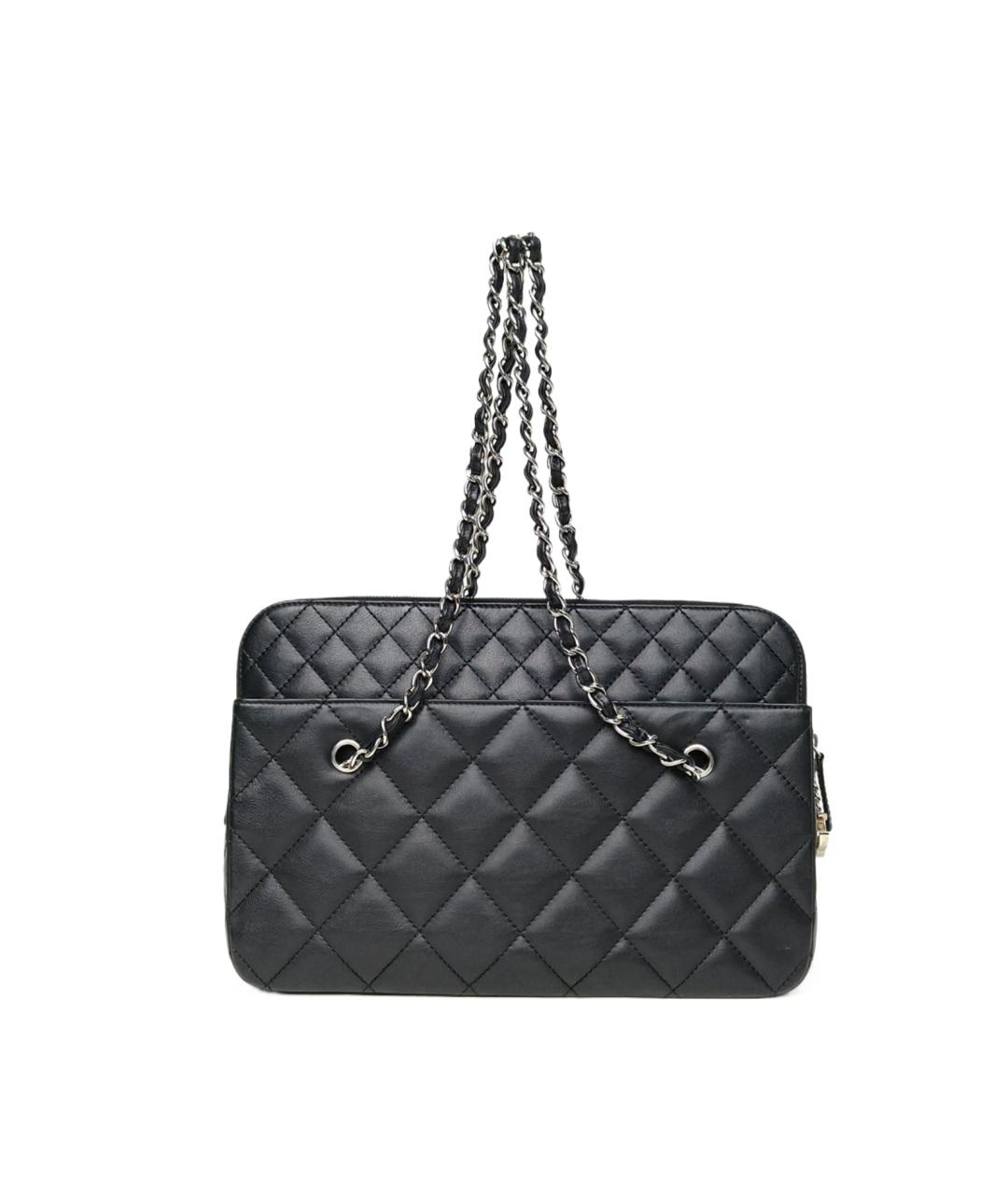 CHANEL Черная кожаная сумка через плечо, фото 9