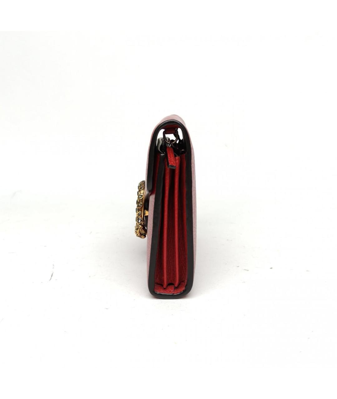 GUCCI Красная кожаная сумка через плечо, фото 3