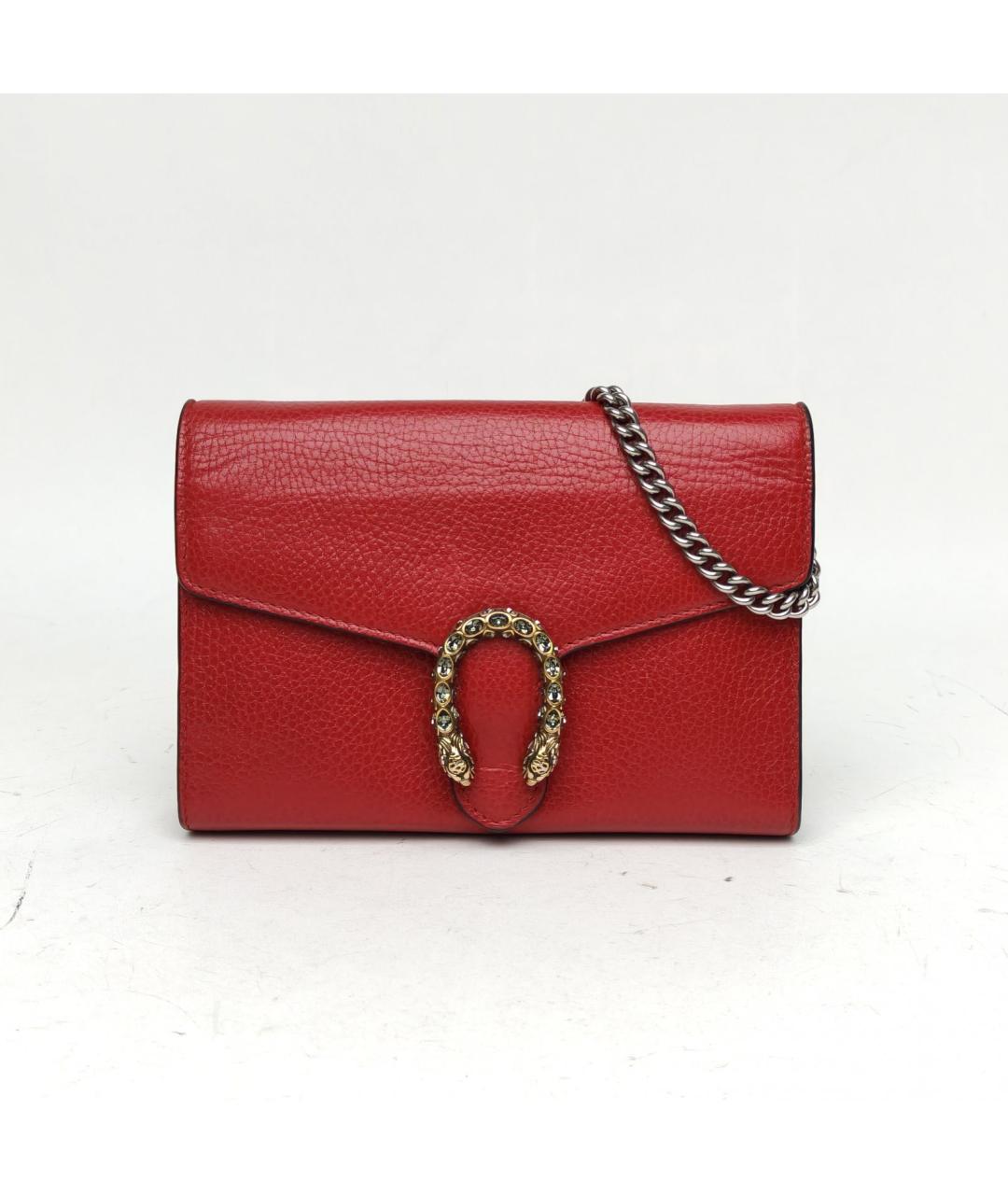 GUCCI Красная кожаная сумка через плечо, фото 2