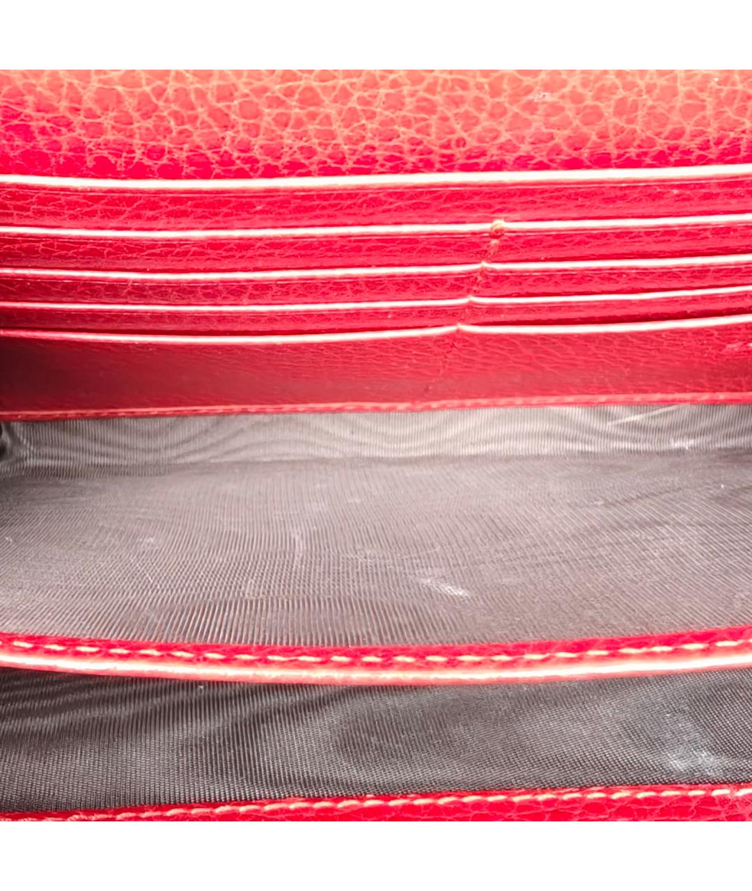 GUCCI Красная кожаная сумка через плечо, фото 7