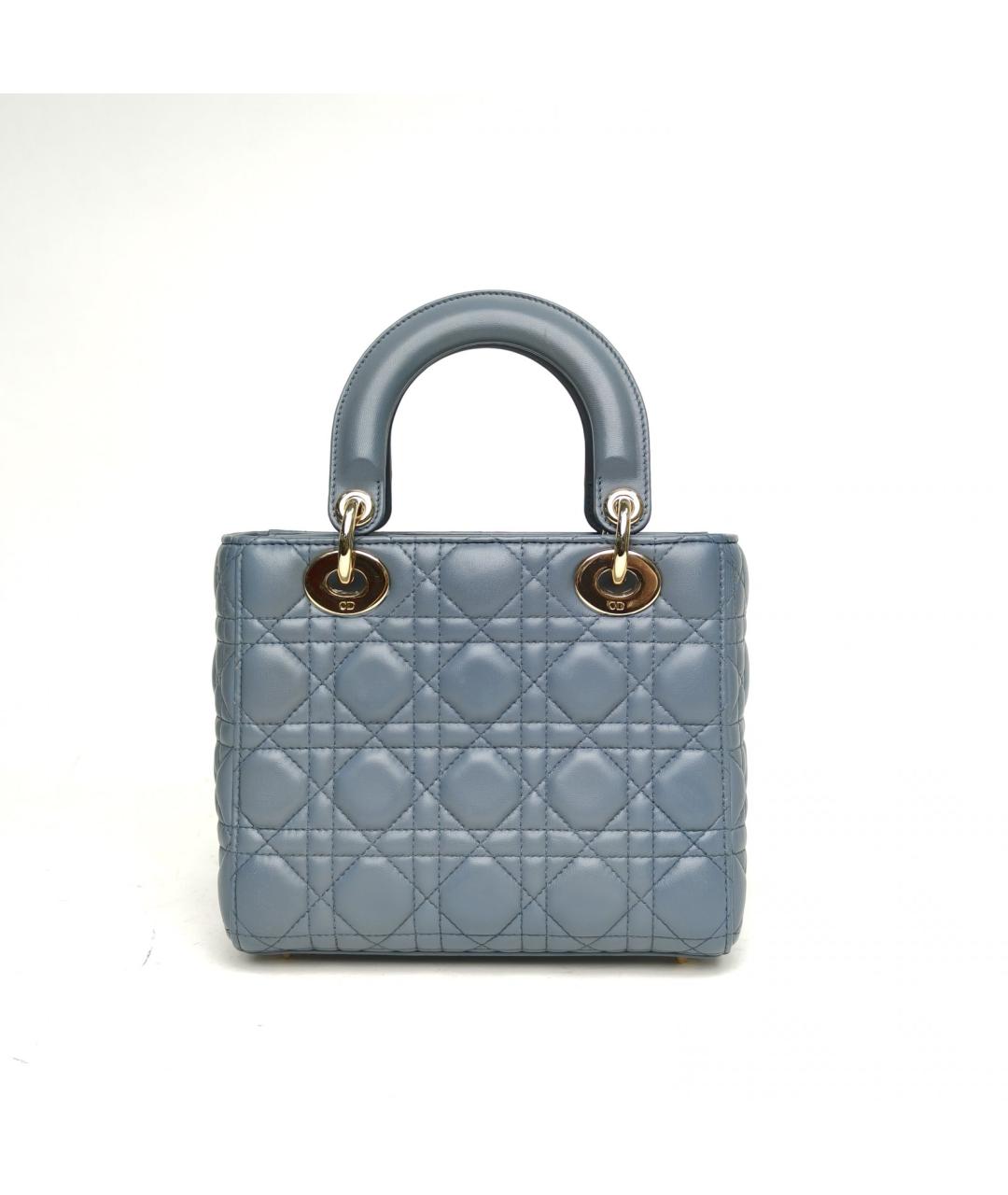 CHRISTIAN DIOR Синяя кожаная сумка через плечо, фото 4