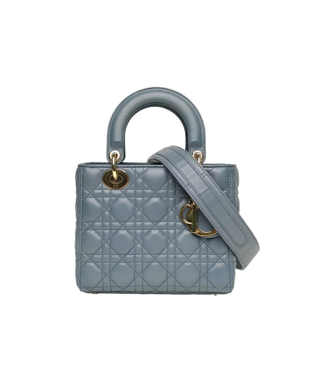 CHRISTIAN DIOR Синяя кожаная сумка через плечо, фото 9