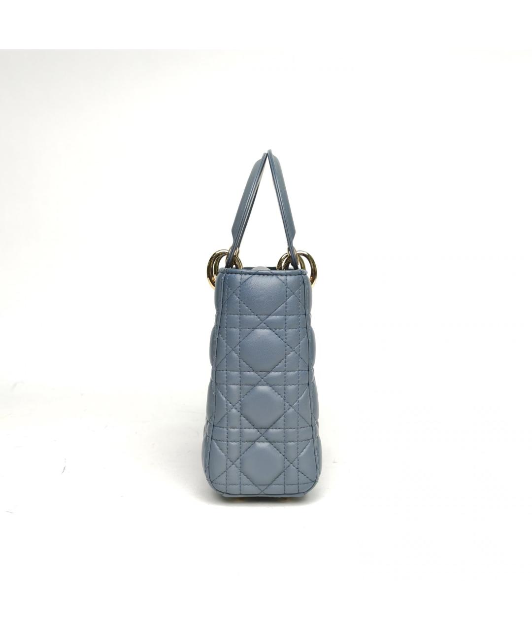 CHRISTIAN DIOR Синяя кожаная сумка через плечо, фото 5