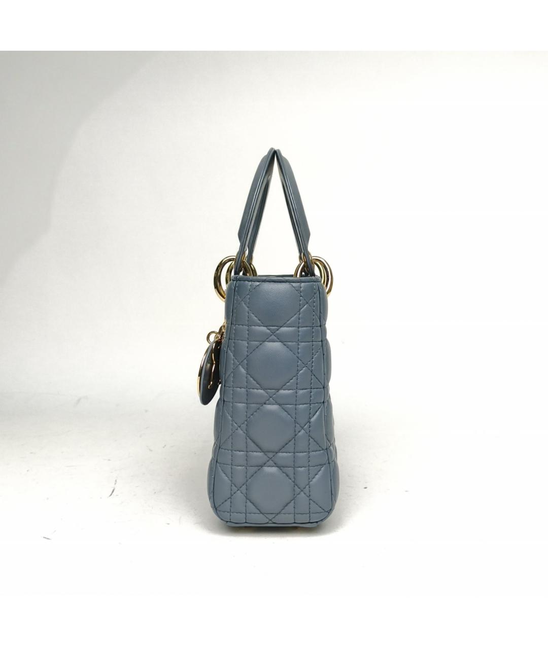 CHRISTIAN DIOR Синяя кожаная сумка через плечо, фото 3