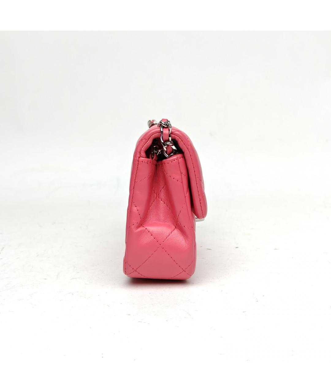CHANEL Розовая кожаная сумка через плечо, фото 5