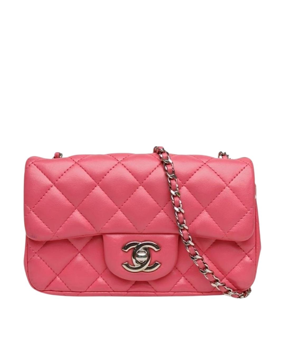 CHANEL Розовая кожаная сумка через плечо, фото 1