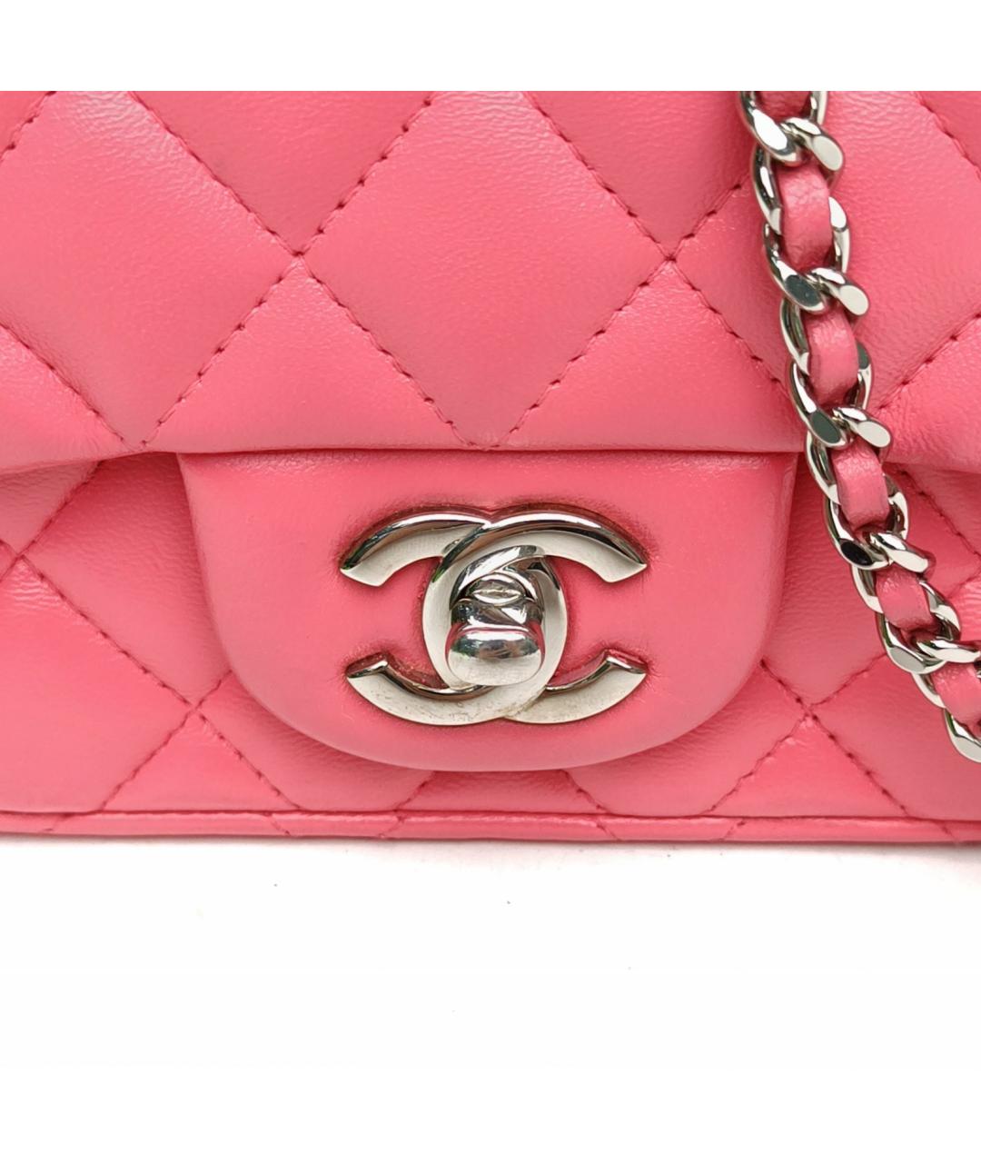 CHANEL Розовая кожаная сумка через плечо, фото 7
