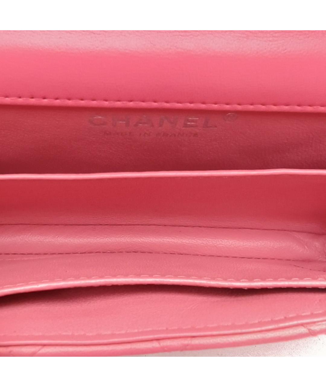 CHANEL Розовая кожаная сумка через плечо, фото 8
