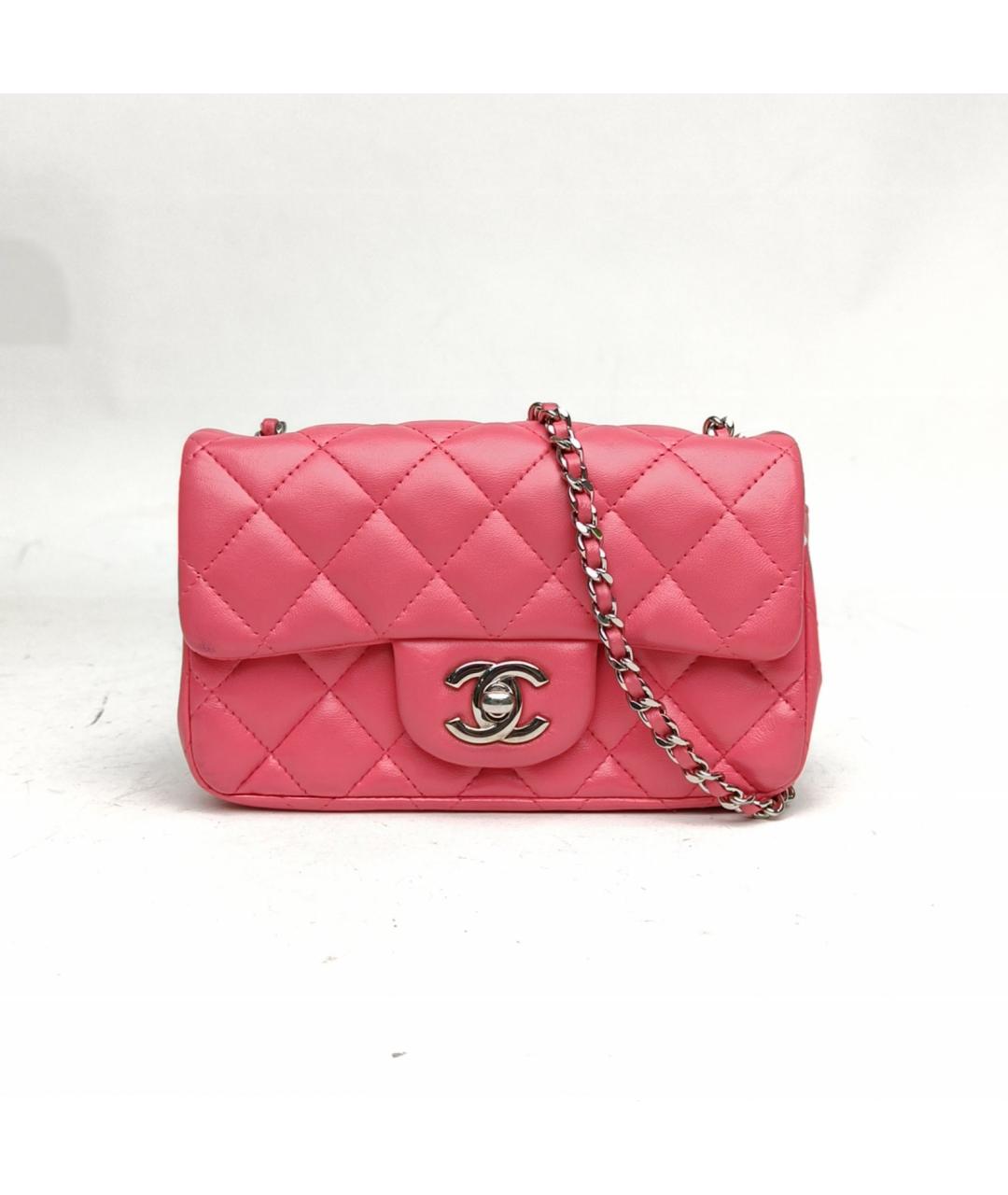 CHANEL Розовая кожаная сумка через плечо, фото 2