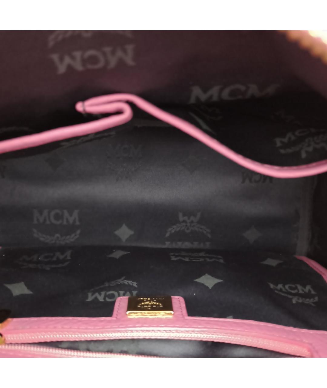 MCM Розовый рюкзак, фото 8