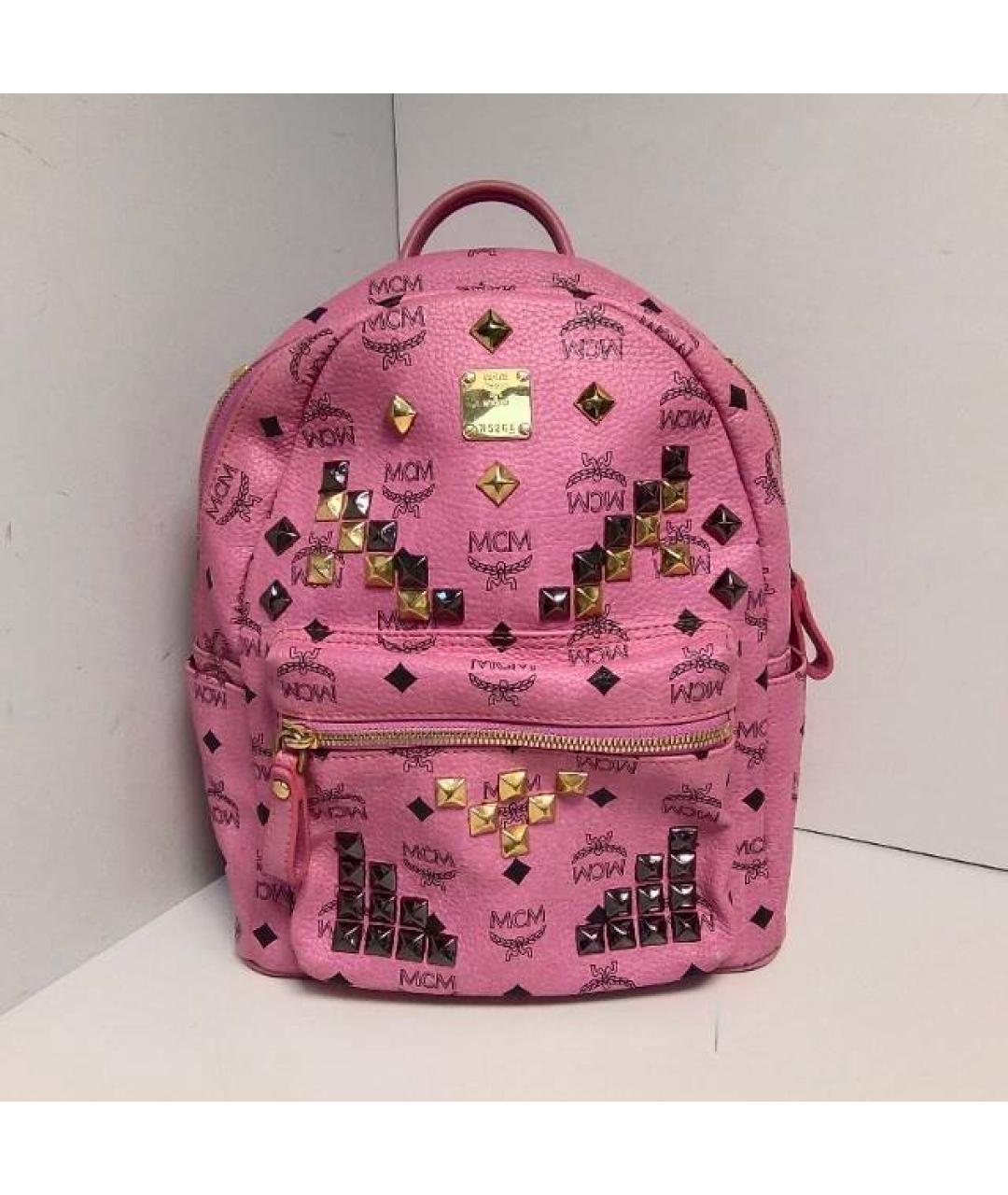 MCM Розовый рюкзак, фото 9