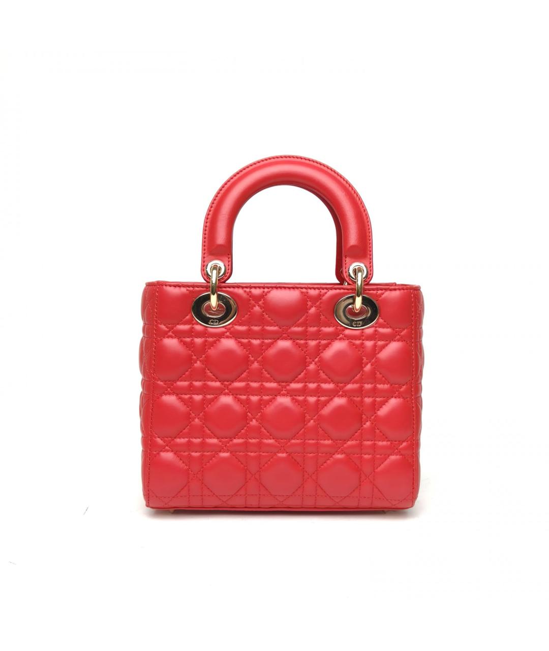 CHRISTIAN DIOR Красная кожаная сумка через плечо, фото 4