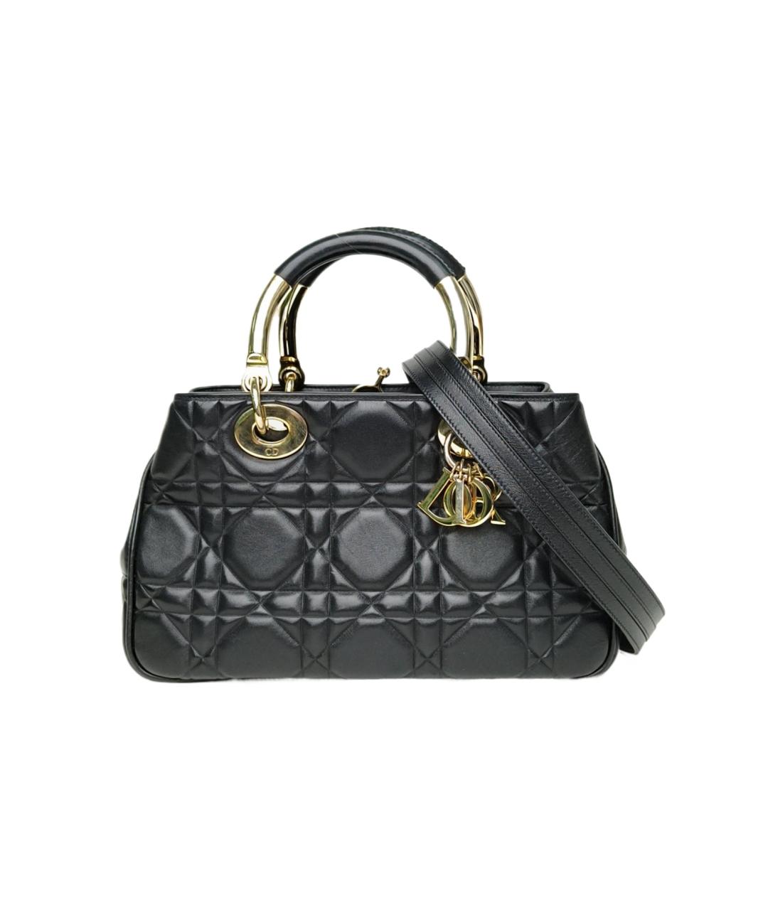 CHRISTIAN DIOR Черная кожаная сумка через плечо, фото 9