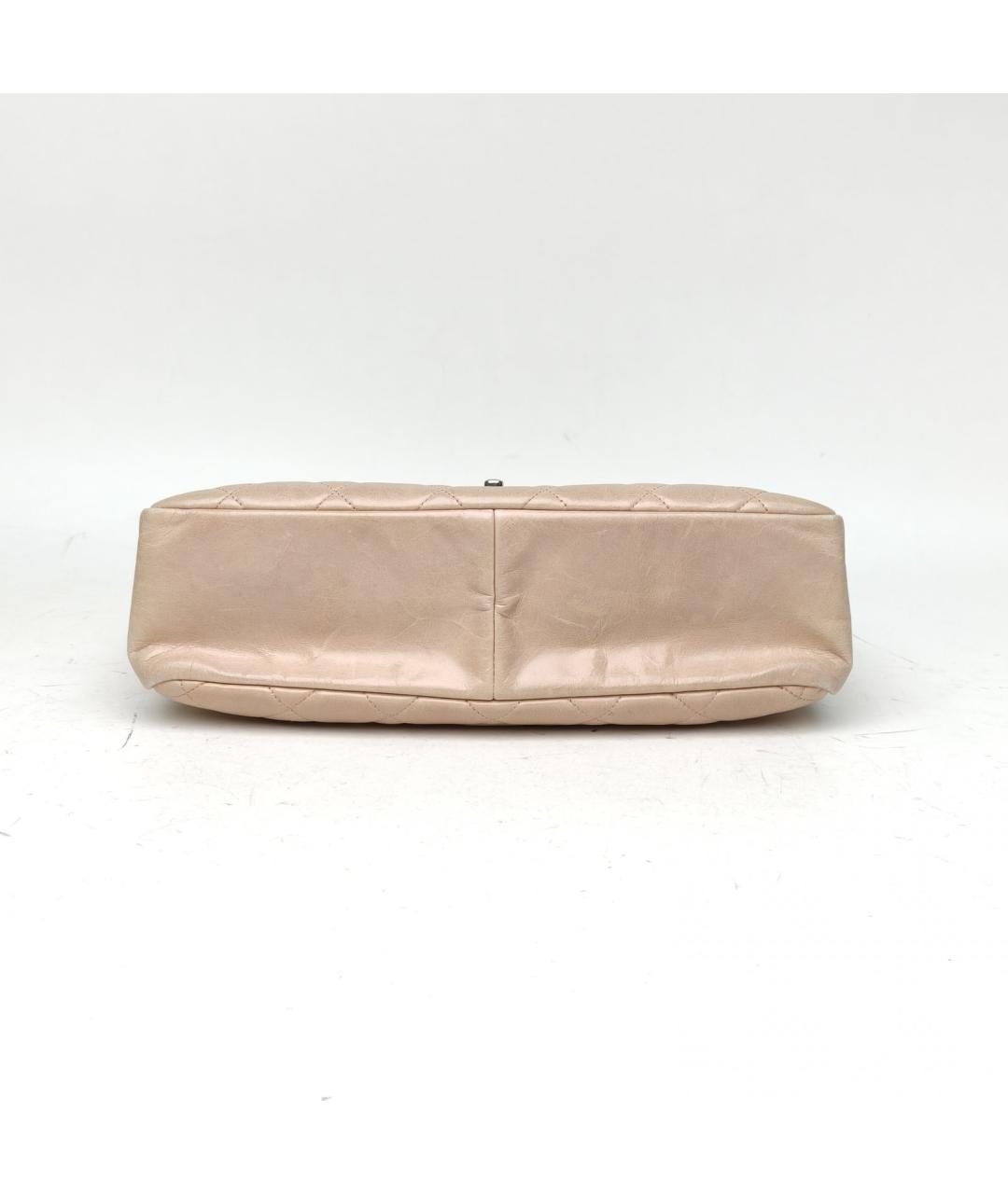 CHANEL Бежевая кожаная сумка через плечо, фото 6