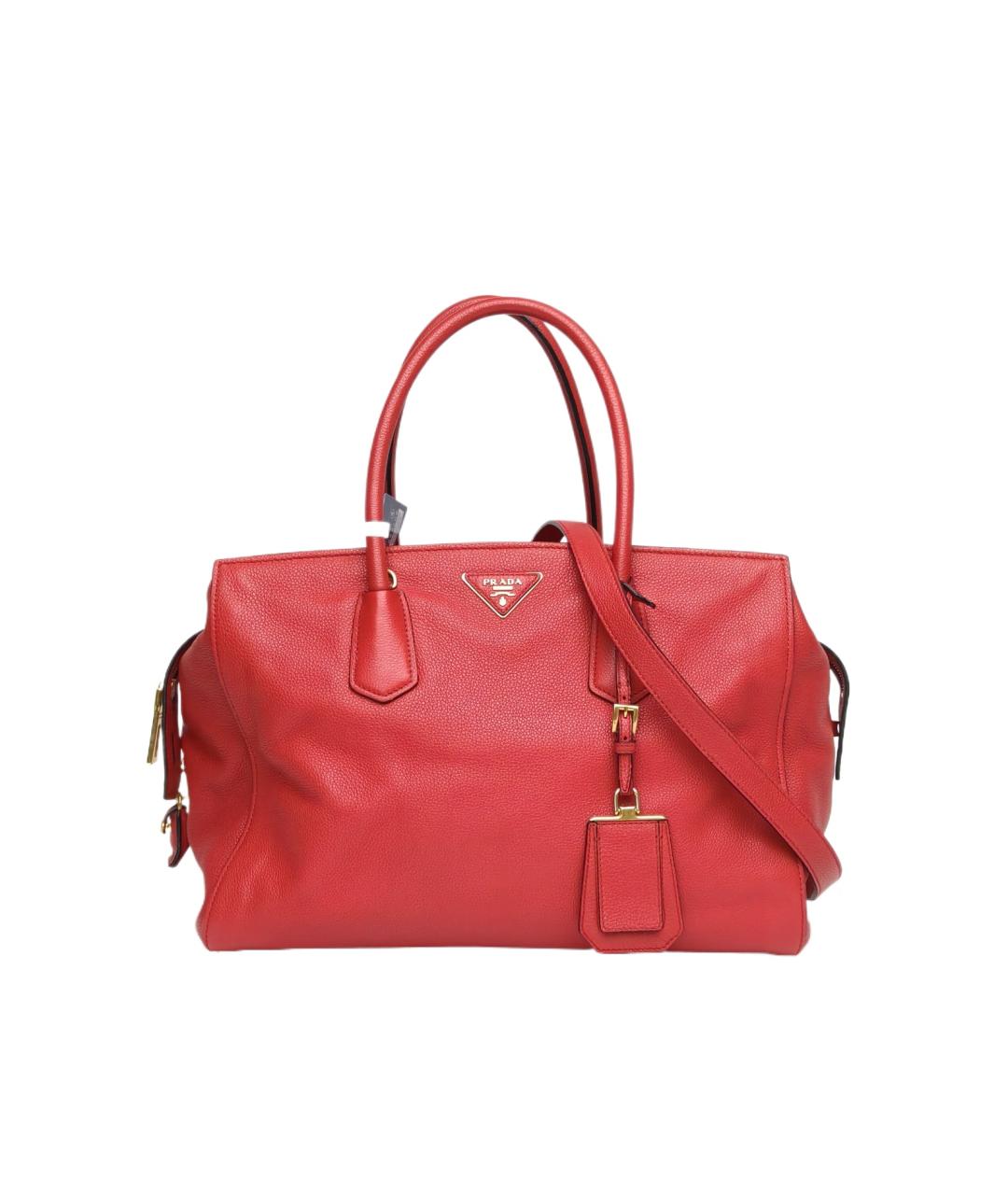 PRADA Красная кожаная сумка через плечо, фото 9