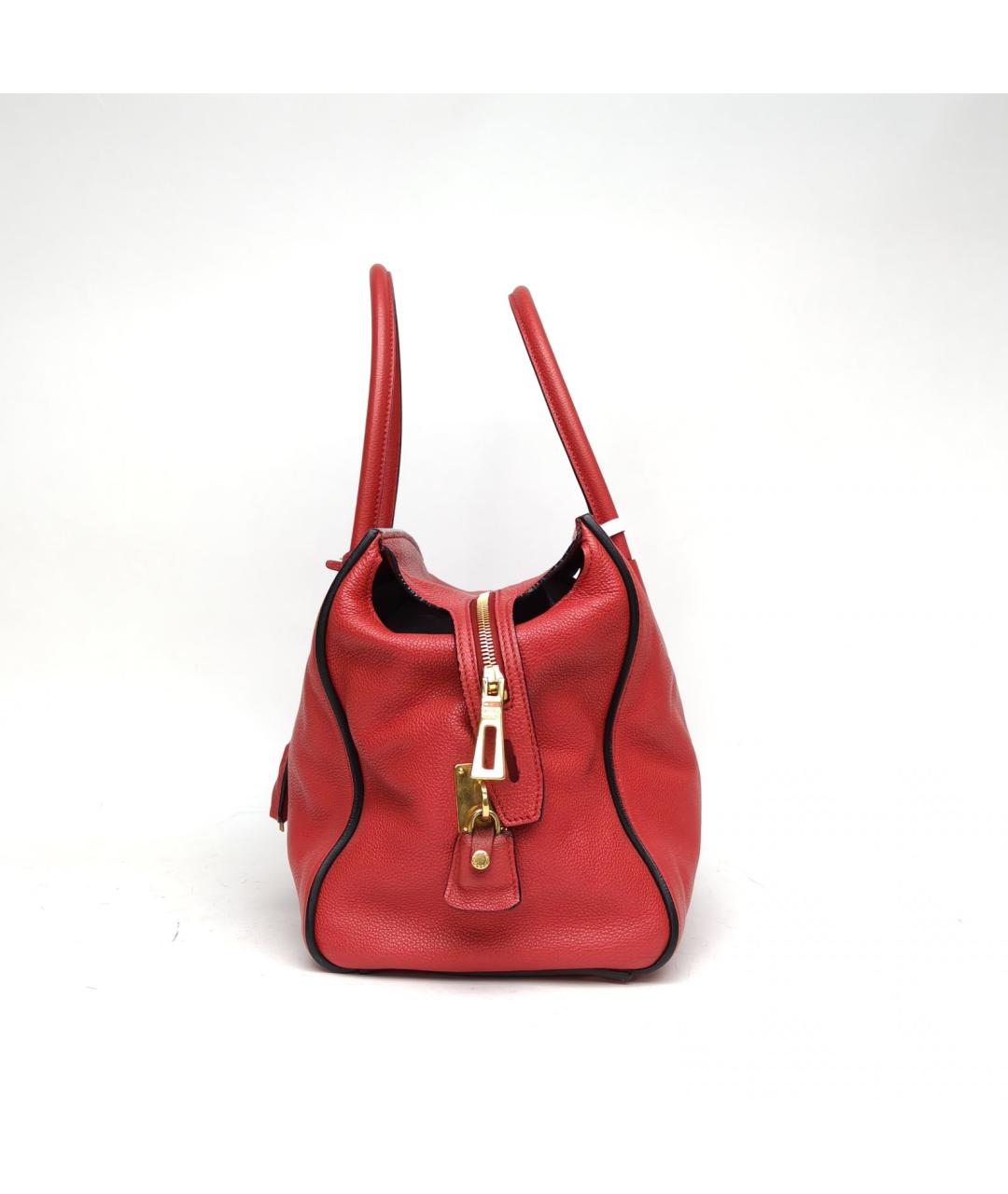PRADA Красная кожаная сумка через плечо, фото 4