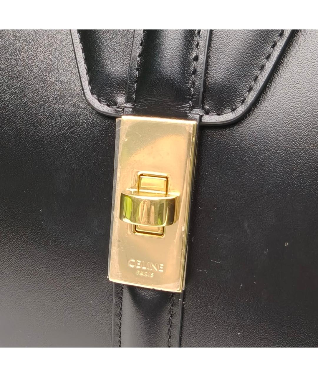 CELINE Черная кожаная сумка через плечо, фото 7