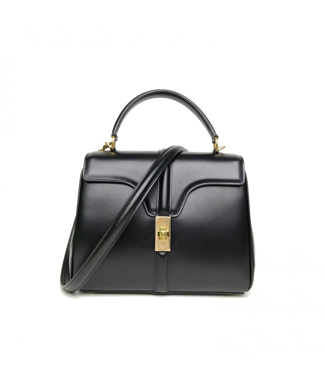 CELINE Черная кожаная сумка через плечо, фото 2