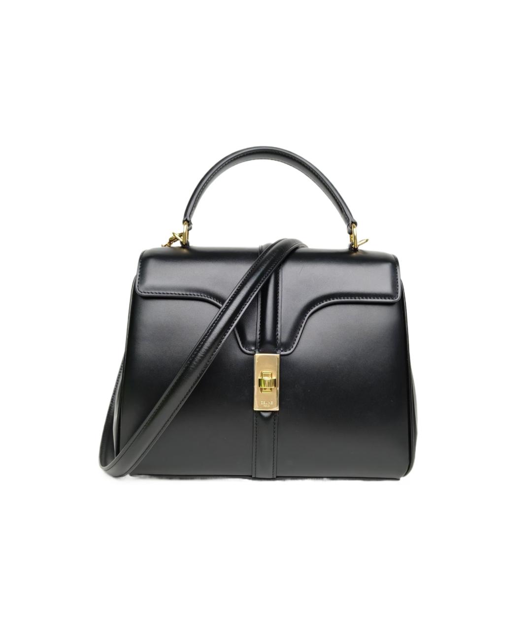 CELINE Черная кожаная сумка через плечо, фото 10