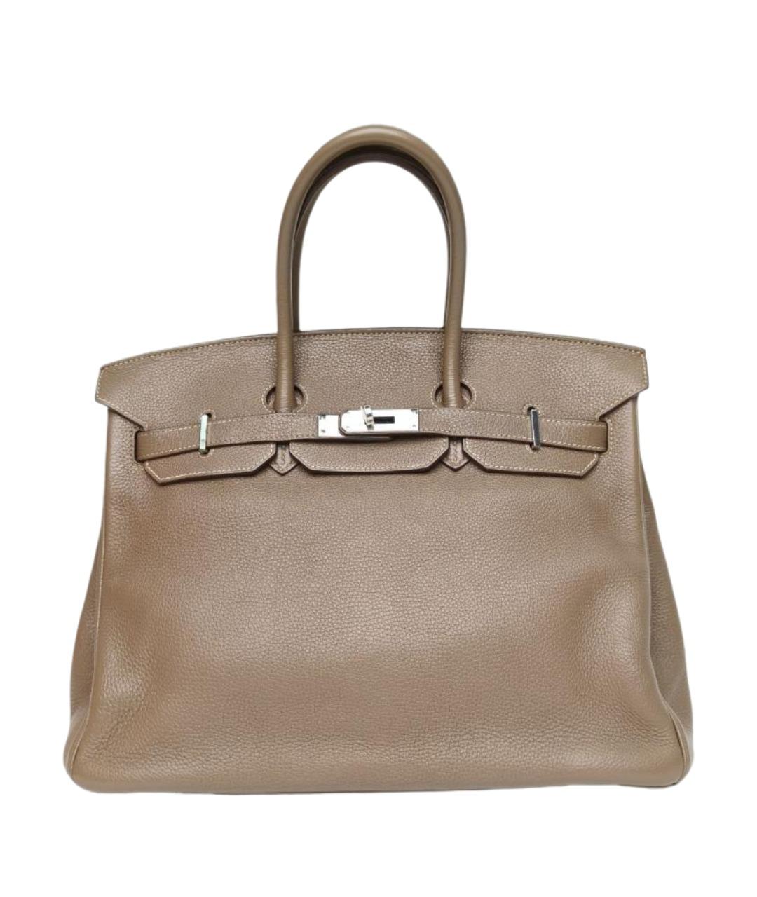 HERMES Коричневая сумка с короткими ручками, фото 1