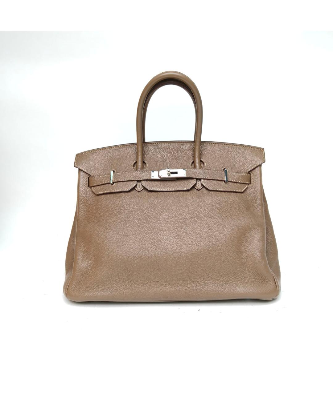 HERMES Коричневая сумка с короткими ручками, фото 2