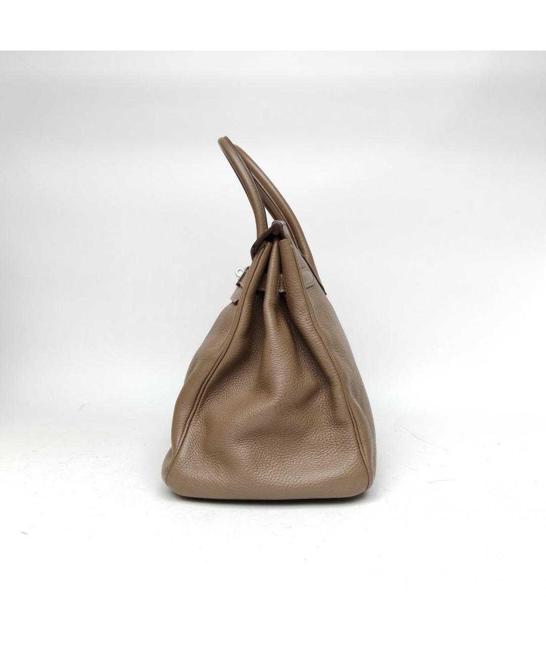 HERMES Коричневая сумка с короткими ручками, фото 5