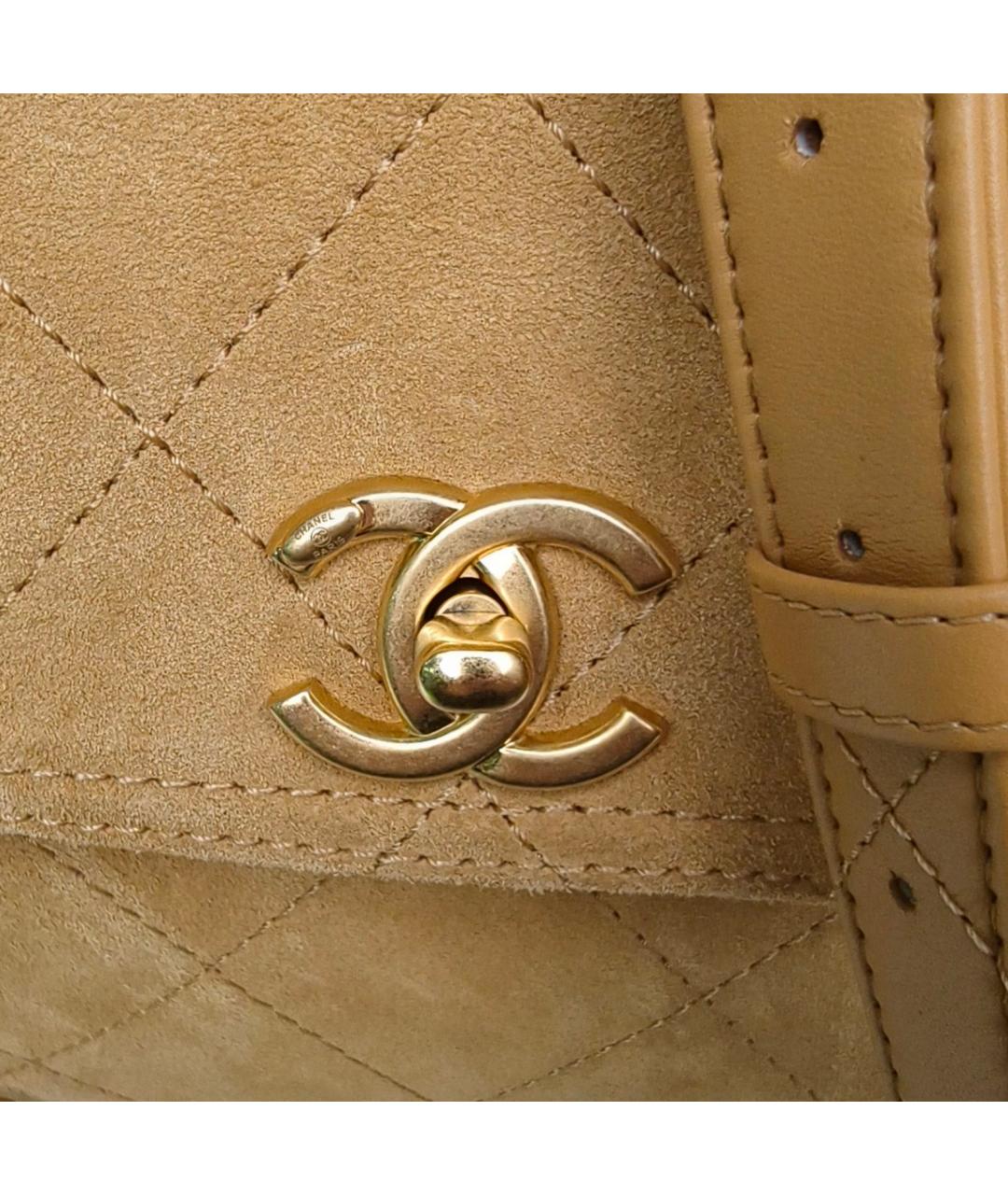 CHANEL Бежевая замшевая сумка через плечо, фото 7