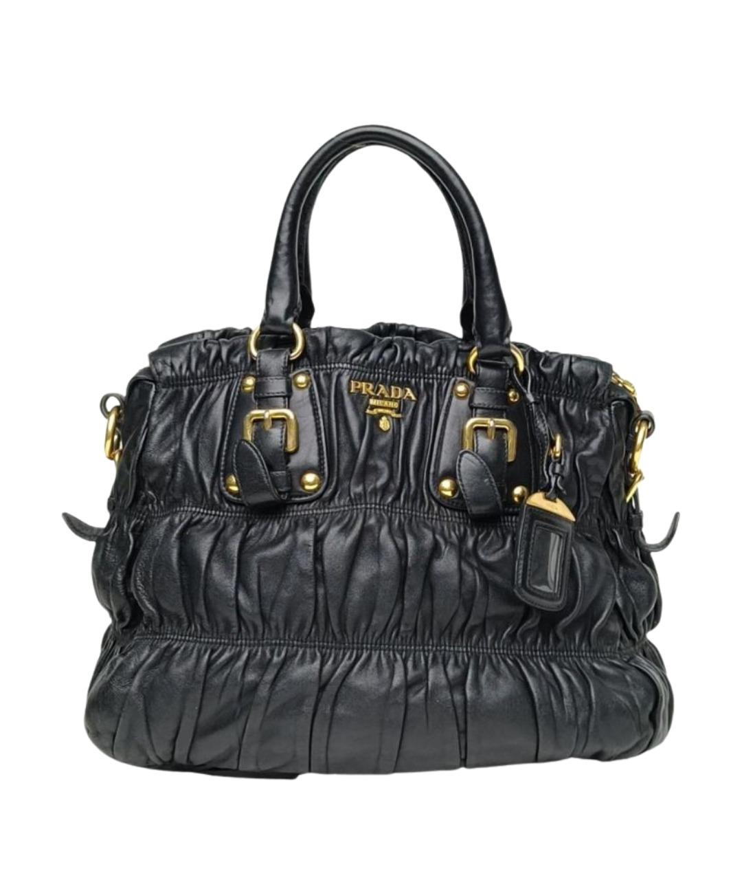 PRADA Черная кожаная сумка через плечо, фото 1