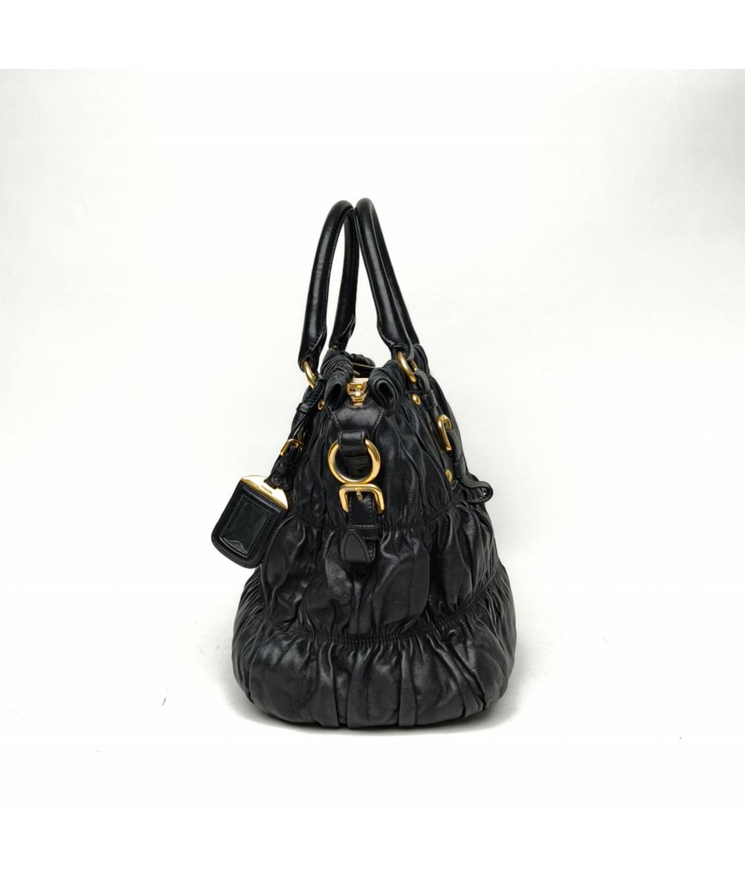 PRADA Черная кожаная сумка через плечо, фото 3