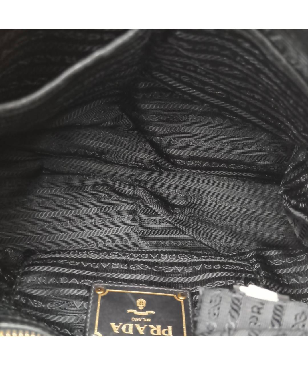 PRADA Черная кожаная сумка через плечо, фото 7