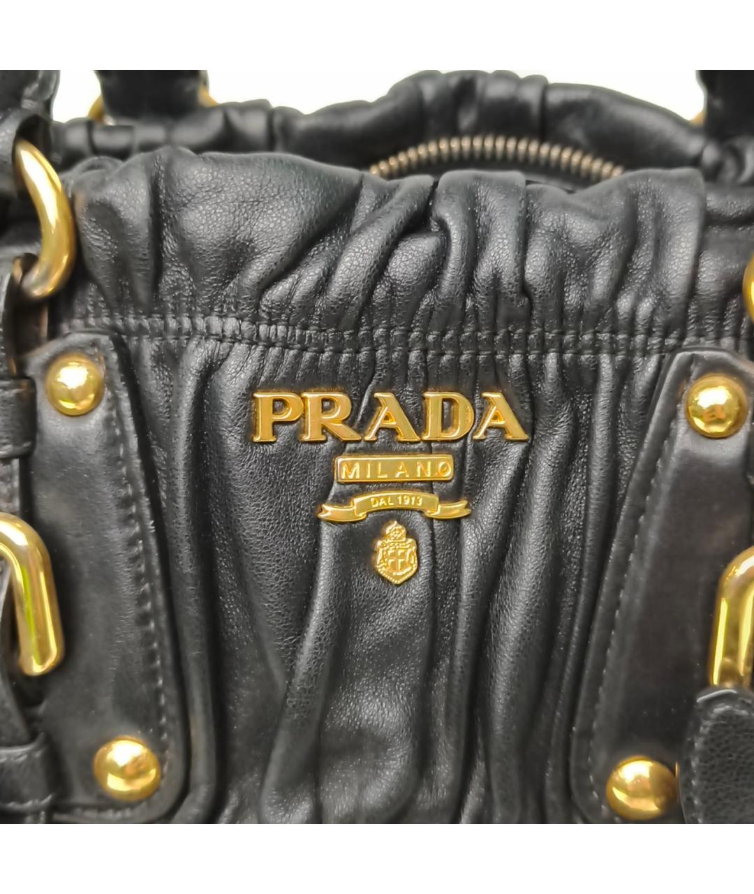 PRADA Черная кожаная сумка через плечо, фото 8