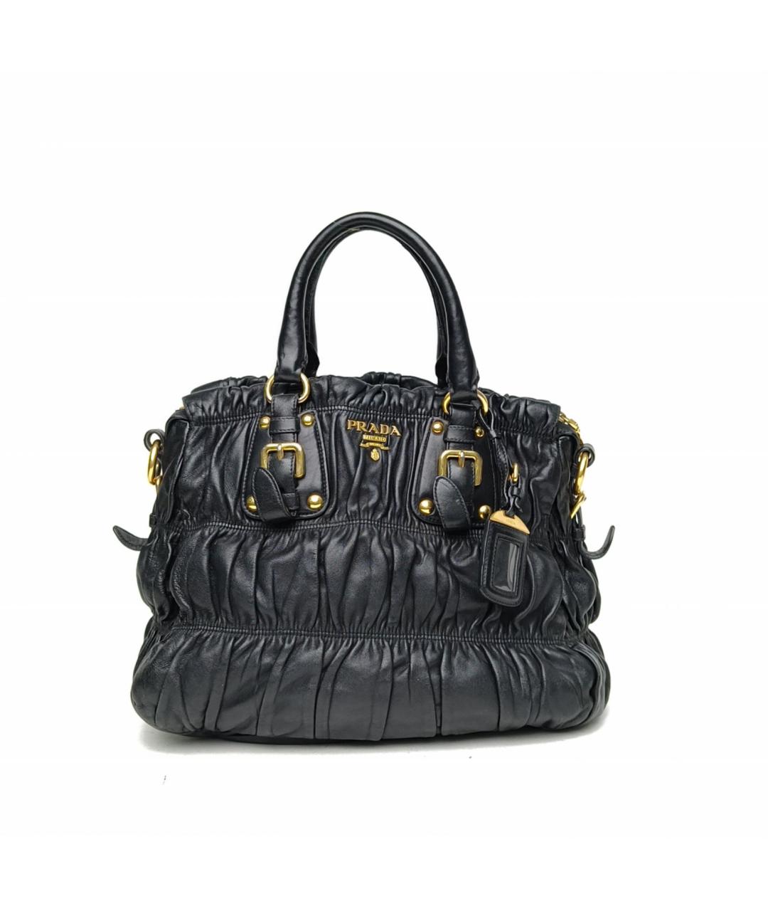 PRADA Черная кожаная сумка через плечо, фото 2