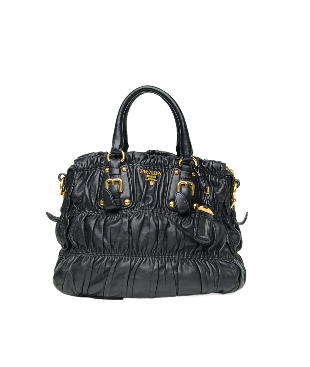 PRADA Черная кожаная сумка через плечо, фото 10