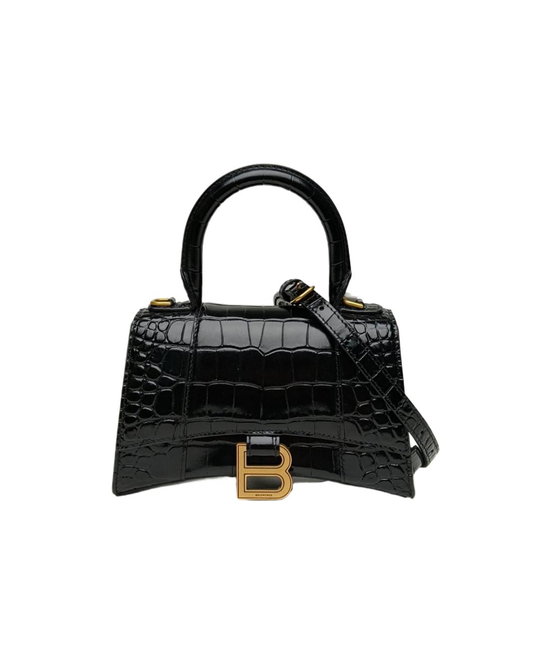 BALENCIAGA Черная кожаная сумка через плечо, фото 10