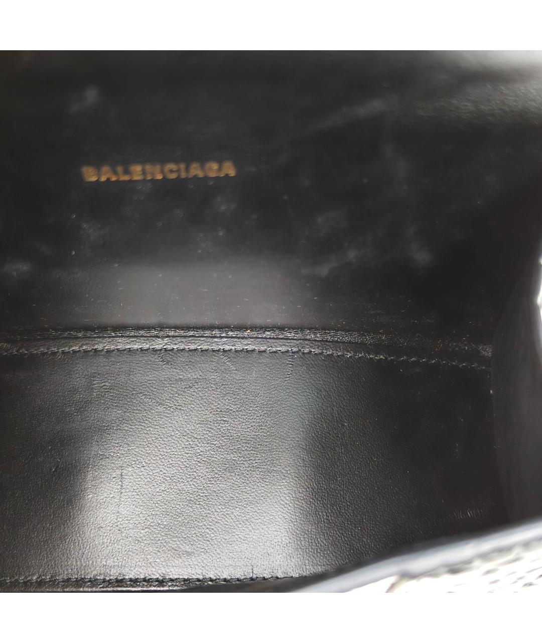 BALENCIAGA Черная кожаная сумка через плечо, фото 7